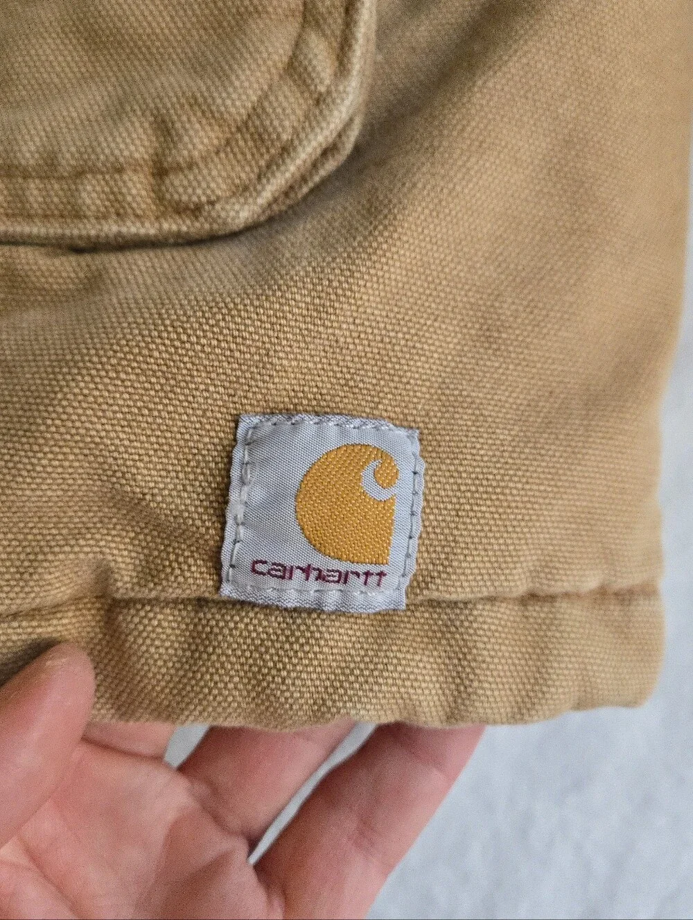 Carhartt Vintage Style Tan Canvas Sherpa Collar Field Jacket MKY - Picture 7 of 16